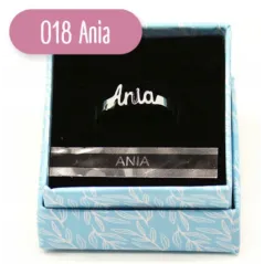 ANIA PIERŚCIONEK Z TWOIM IMIENIEM REGULOWANY