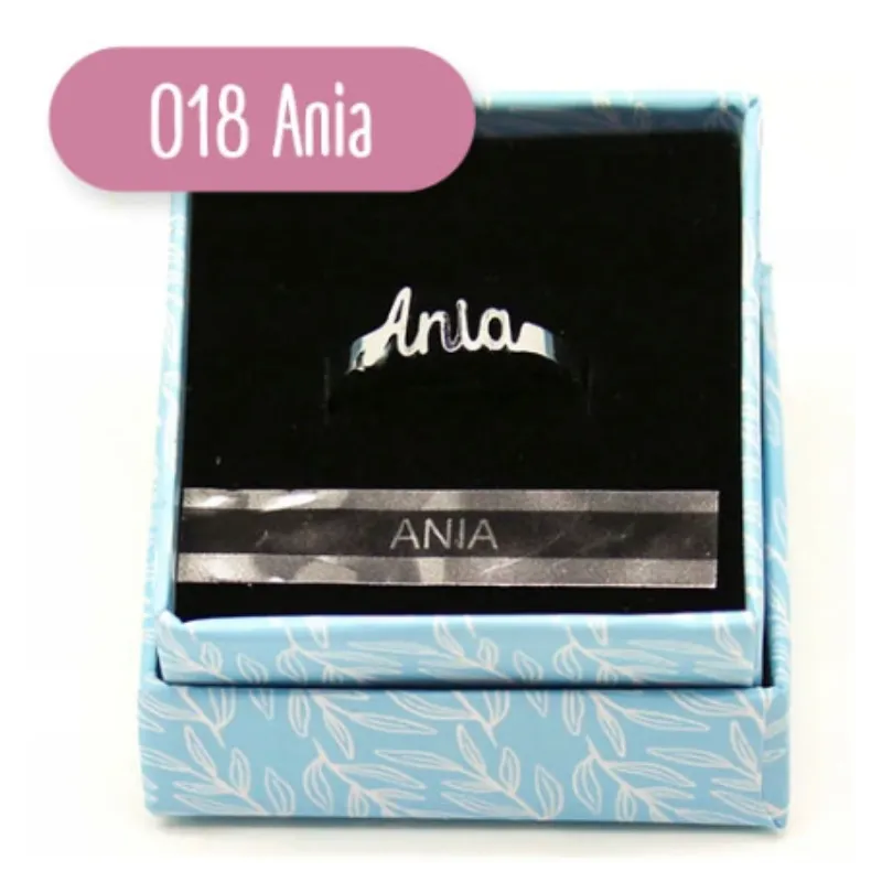 ANIA PIERŚCIONEK Z TWOIM IMIENIEM REGULOWANY