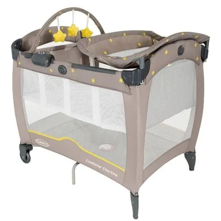 ŁÓŻECZKO TURYSTYCZNE KOJEC Z WIBRACJAMI GRACO CONTOUR ELECTRA  NEON SAND 0+