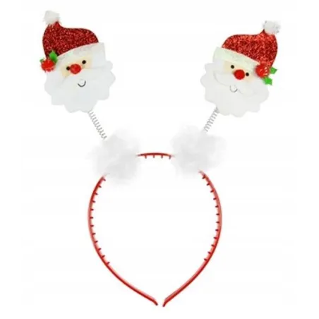 Opaska Świąteczna Mikołaj Na Sprężynkach