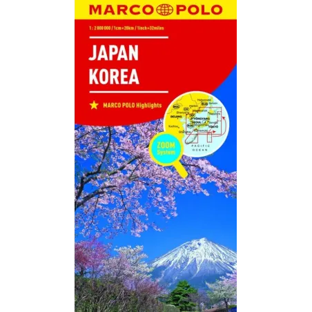 Japan Korea Mapa Zoom System 1:2 000 000