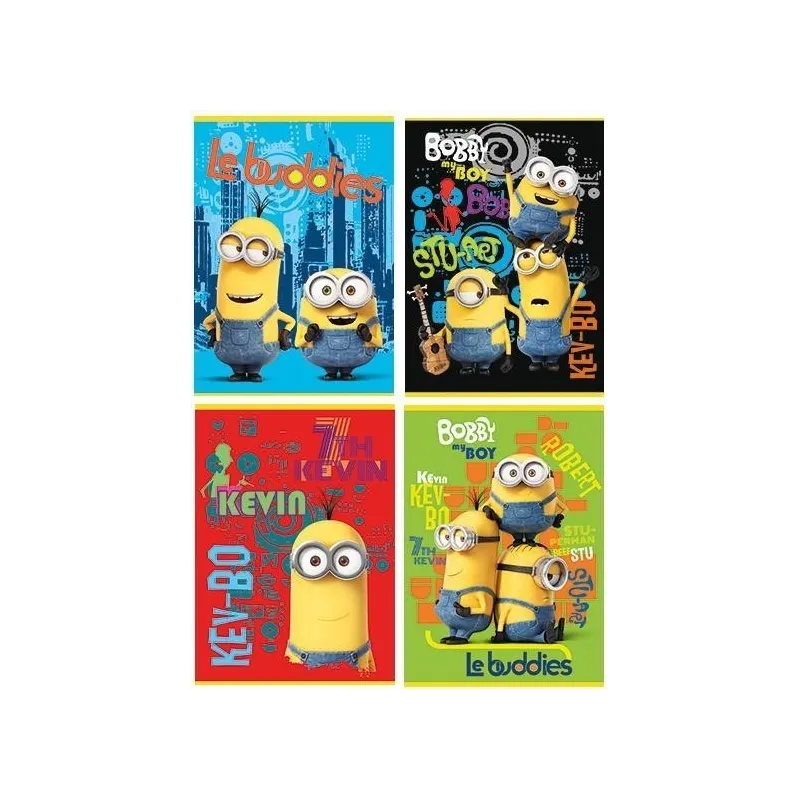 ZESZYT W KRATKĘ 16 KARTEK A5 MINIONKI