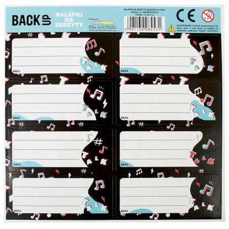 NAKLEJKI NA ZESZYTY NUTY DERFORM