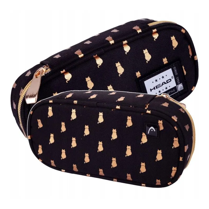 USZTYWNIANY PIÓRNIK HEAD AC5 KOTKI ZŁOTE CZARNY DLA UCZNIA