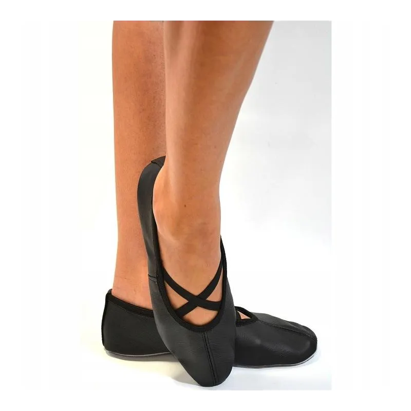 BALETKI CZARNE SKÓRA NATURALNA BALERINY DZIECIĘCE ROZMIAR 30