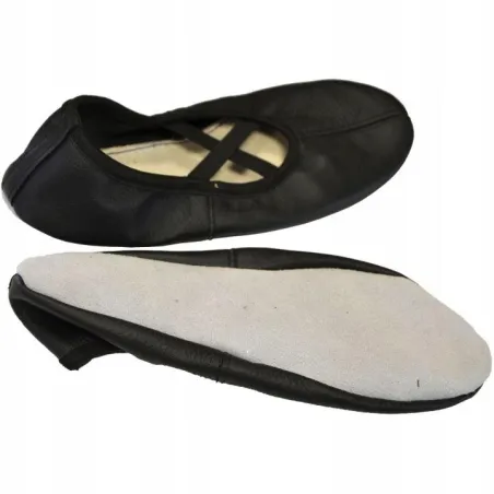 Baletki Czarne Skóra Naturalna Baleriny Dziecięce Rozmiar 30