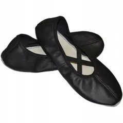 BALETKI CZARNE SKÓRA NATURALNA BALERINY DZIECIĘCE ROZMIAR 30