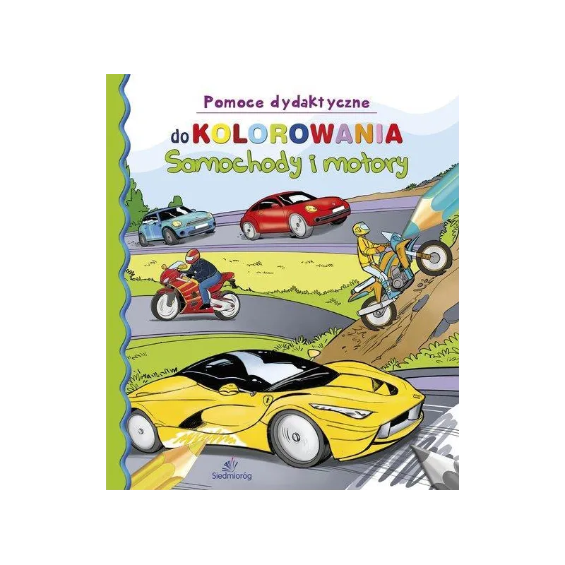 SAMOCHODY I MOTORY. POMOCE DYDAKTYCZNE DO KOLOROWANIA - Siedmioróg