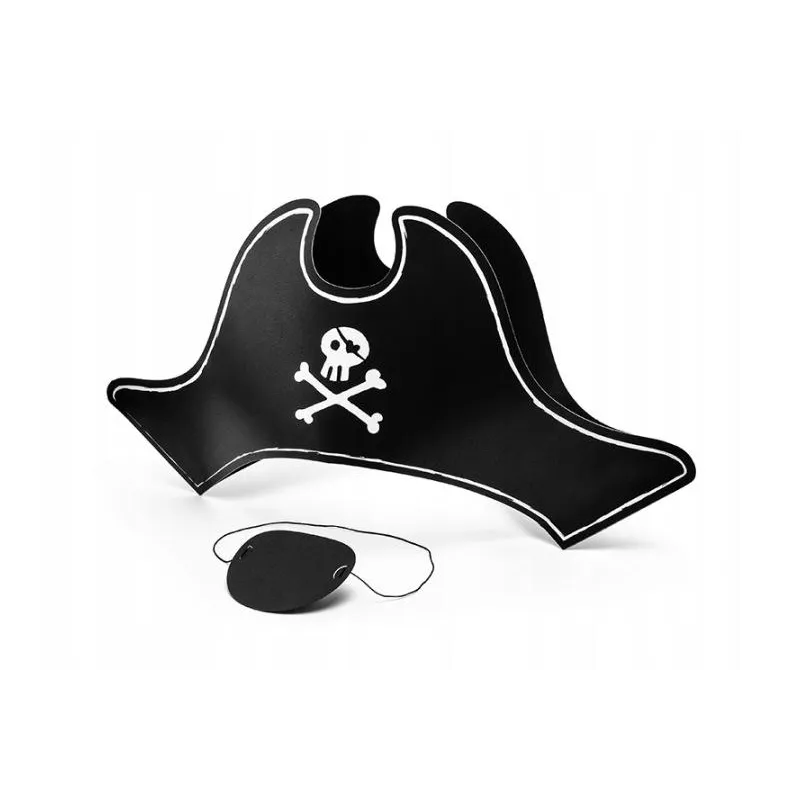 CZAPKA PIRATA + OPASKA NA OKO PARTYDECO