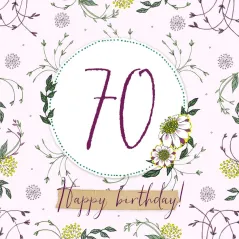 ELEGANCKI KARNET NA 70 URODZINY SWAROVSKI Z KRYSZTAŁAMI