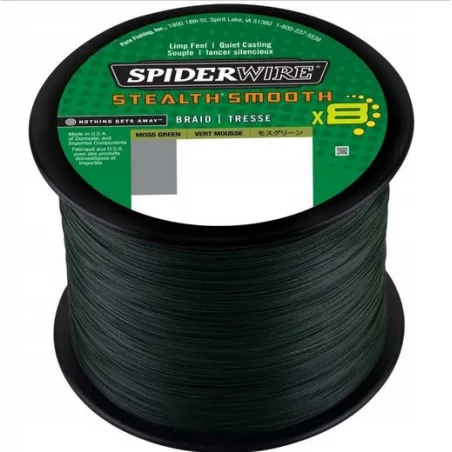 PLECIONKA SPIDERWIRE STEALTH SMOOTH 8 0,15MM 16,5KG 2000M MOSS GREEN