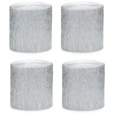 BIBUŁA DEKORACYJNA SREBRNA 5CM X 10M PARTYDECO