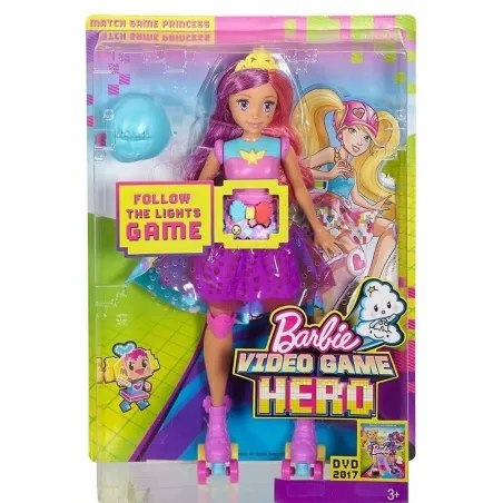 BARBIE LALKA VIDEO GAME HERO Z GRĄ PAMIĘCIOWĄ 3+