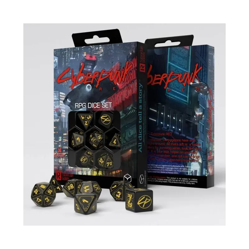 GRA ZESTAW KOŚCI CYBERPUNK RED