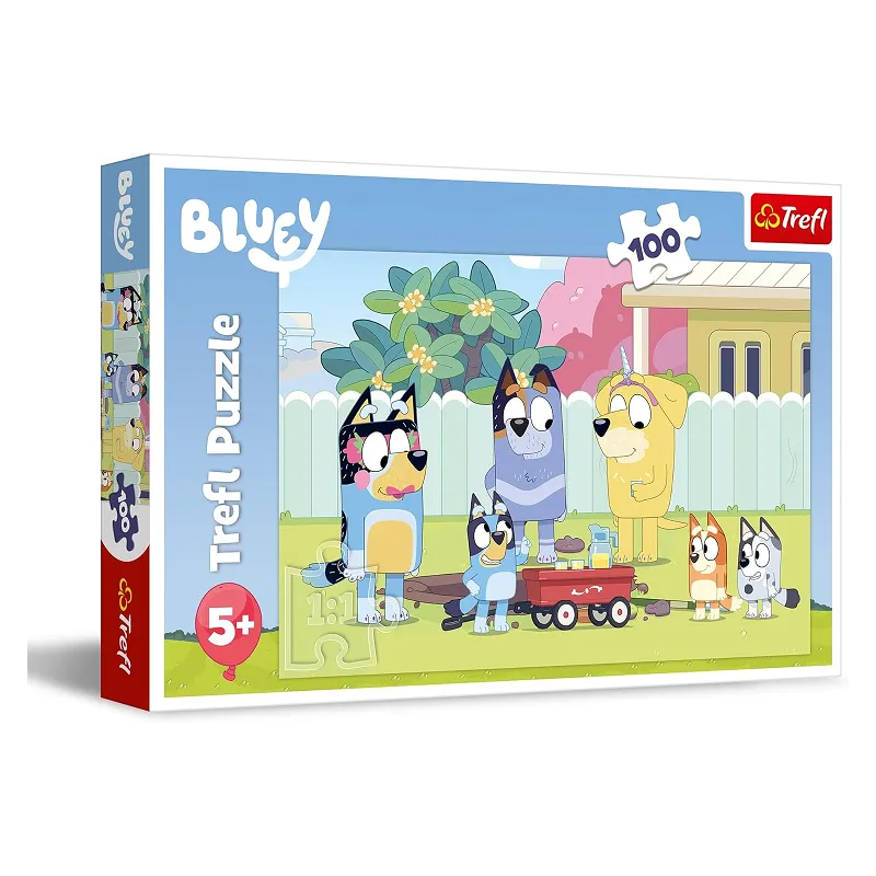 WESOŁY ŚWIAT BLUEY PUZZLE 100 ELEMENTÓW TREFL 5+