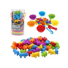 SORTER ZWIERZĘTA 36 EL EDUKACYJNY DLA DZIECI LEANTOYS 3+