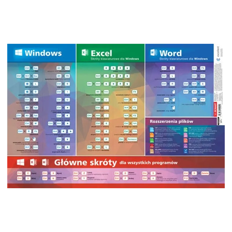 PODKŁADKA NA BIURKO SKRÓTY DO MS OFFICE