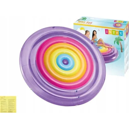 Materac Dmuchany Tęcza Do Pływania 201 Cm Intex