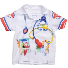 STRÓJ LEKARZA DLA DZIECI FARTUCH + AKCESORIA MEDYCZNE ASKATO 3+