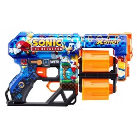 PISTOLET NA STRZAŁKI X-SHOT SONIC THE HEDGEHOG ZURU ZASIĘG 27M 8+