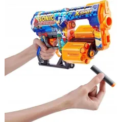 PISTOLET NA STRZAŁKI X-SHOT SONIC THE HEDGEHOG ZURU ZASIĘG 27M 8+