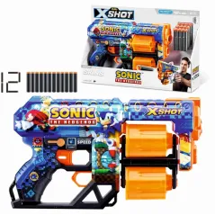 PISTOLET NA STRZAŁKI X-SHOT SONIC THE HEDGEHOG ZURU ZASIĘG 27M 8+
