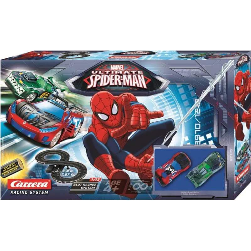TOR WYŚCIGOWY GO SPIDER-MAN 2.4M ZESTAW 1:43 AUTA KONTROLERY CARRERA 3+