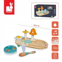 DREWNIANY STOLIK MUZYCZNY PURE INSTRUMENTY DLA DZIECI JANOD 12M+