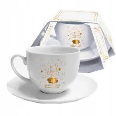 BIAŁA FILIŻANKA KOMUNIJNA ANIOŁEK 220 ML PAMIĄTKA PIERWSZEJ KOMUNII