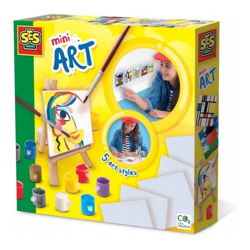 MINI OBRAZY NA SZTALUDZE ZESTAW MALARSKI SES CREATIVE 7+