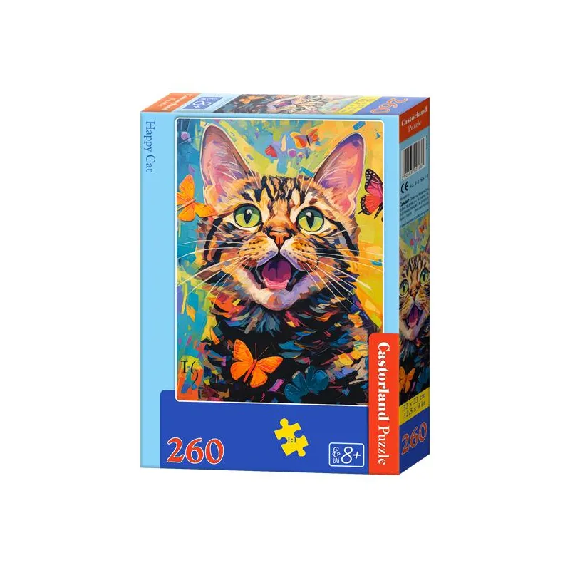 PUZZLE KOLOROWY KOT 260 ELEMENTÓW CASTORLAND 8+