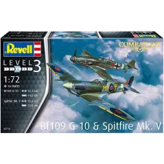 ZESTAW MODELI SAMOLOTÓW 1:72 BF-109G-10 I SPITFIRE MK.V DO SKŁADANIA REVELL 8+