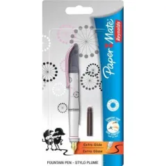 PIÓRO WIECZNE + NABÓJ METALIC BLACK - Paper Mate