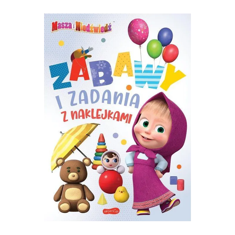 MASZA I NIEDŹWIEDŹ ZABAWY I ZADANIA Z NAKLEJKAMI 2 - Harperkids