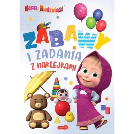 MASZA I NIEDŹWIEDŹ ZABAWY I ZADANIA Z NAKLEJKAMI 2 - Harperkids