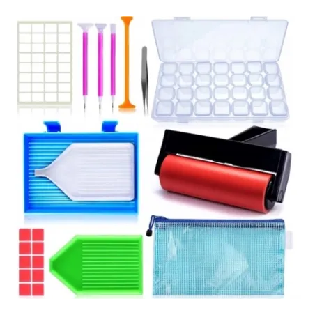 Akcesoria Do Haftu Diamentowego Zestaw Narzędzi Diamond Painting 8W1