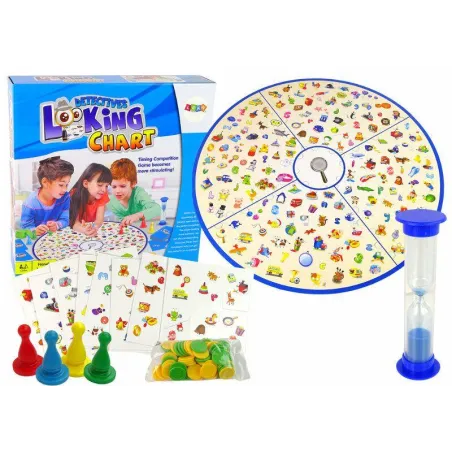 DETEKTYW SPOSTRZEGAWCZOŚĆ GRA RODZINNA 60 KART KLEPSYDRA LEANTOYS 4+