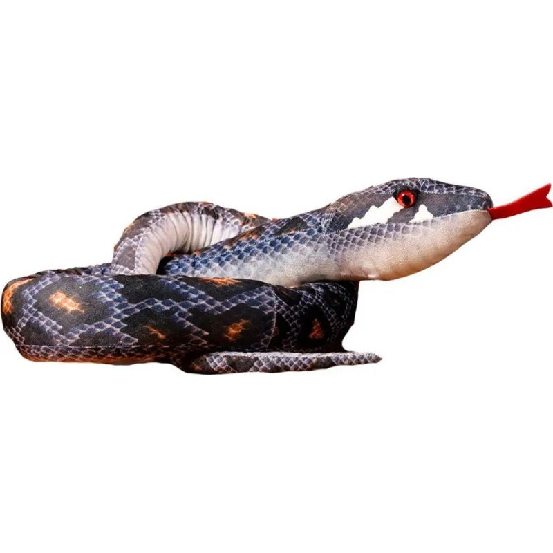 3. PLUSZOWY WĄŻ 170 CM SZARY DUŻA MASKOTKA DLA DZIECI LEANTOYS 3+