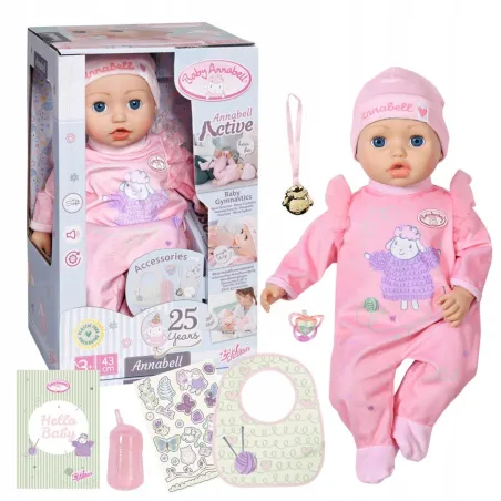 LALKA INTERAKTYWNA BABY ANNABELL 43 CM ACTIVE FUNKCJE REALISTYCZNE 3+