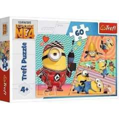 SZCZĘŚLIWE MINIONKI PUZZLE 60 ELEMENTÓW TREFL DLA DZIECI 4+