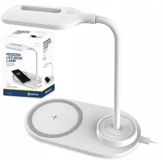 LAMPKA LED NA BIURKO Z ŁADOWANIEM BEZPRZEWODOWYM PLATINET PDL1930