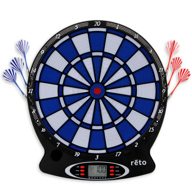 TARCZA ELEKTRONICZNA DO DARTA RETO SNIPE 1-8 GRACZY LCD 18 GIER
