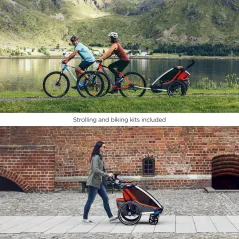 THULE CHARIOT CROSS 1 PRZYCZEPKA ROWEROWA WÓZEK BIEGOWY 4W1