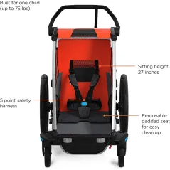 THULE CHARIOT CROSS 1 PRZYCZEPKA ROWEROWA WÓZEK BIEGOWY 4W1