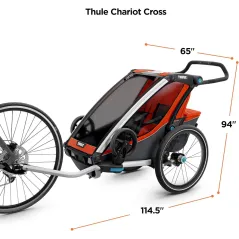 THULE CHARIOT CROSS 1 PRZYCZEPKA ROWEROWA WÓZEK BIEGOWY 4W1