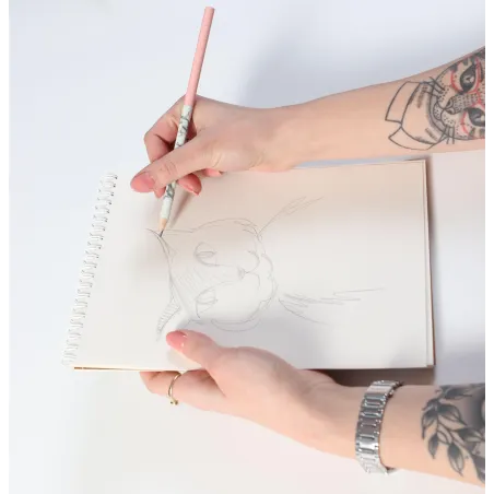 Szkicownik Ekologiczny Na Spirali Kremowy Papier Fsc A5