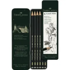ZESTAW OŁÓWKÓW GRAFITOWYCH 9000 ART 6 SZT HB–8B FABER CASTELL