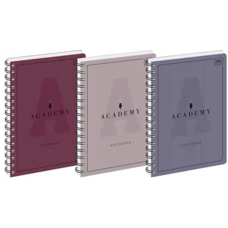 KOŁONOTATNIK 100 KARTEK W KRATKĘ ACADEMY PREMIUM A5