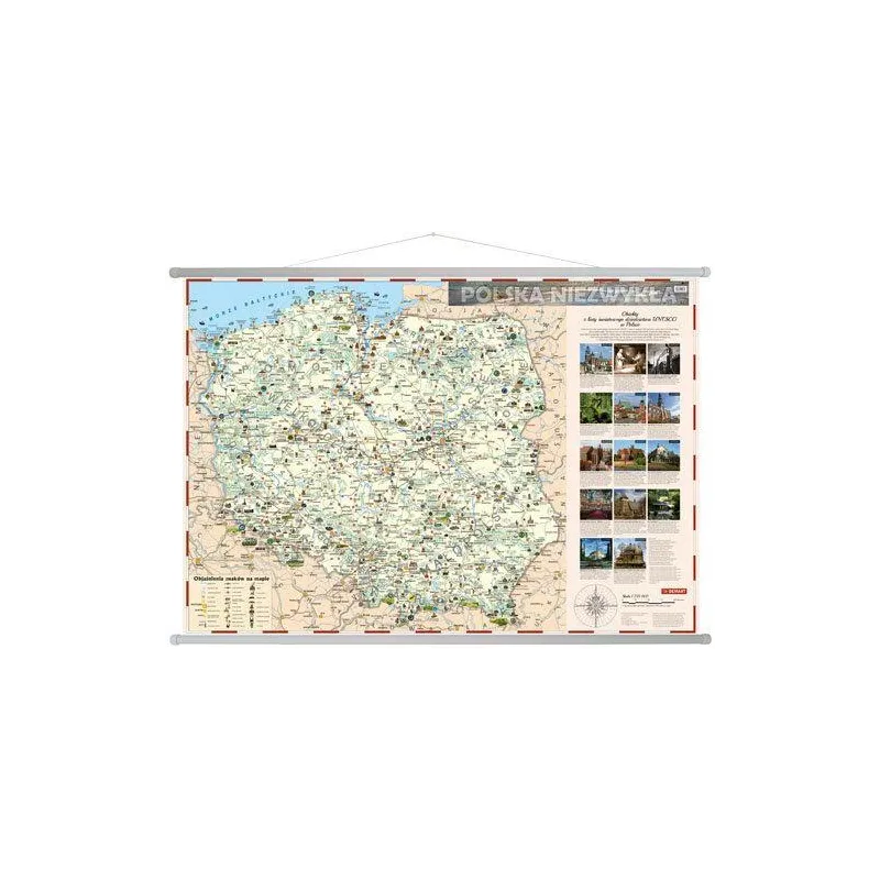 POLSKA NIEZWYKŁA MAPA ŚCIENNA DLA DZIECI 1 : 715 000 - Demart