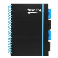 KOŁOZESZYT NEON 100KARTEK 4 PRZEKŁADKI CZARNY B5 PUKKA PAD